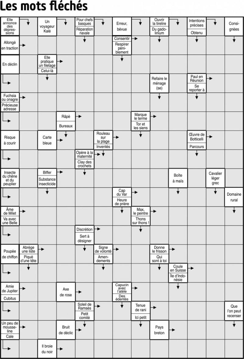 Les mots fléchés