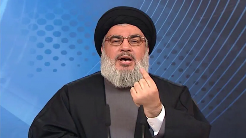 Le doigt de Hassan Nasrallah