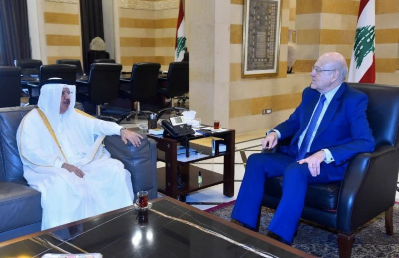 Qatar's ambassador congratulates PM Mikati on the 