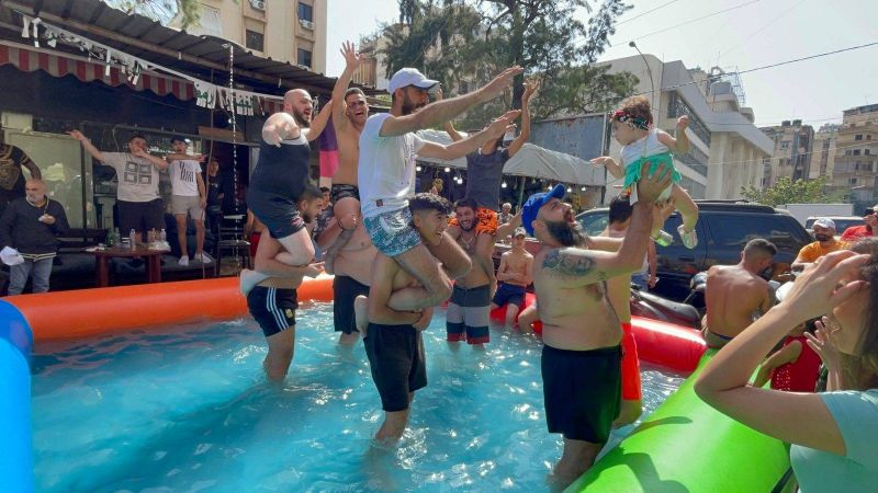 Pool party in Tariq al-Jadideh as Hariri sits out of elections