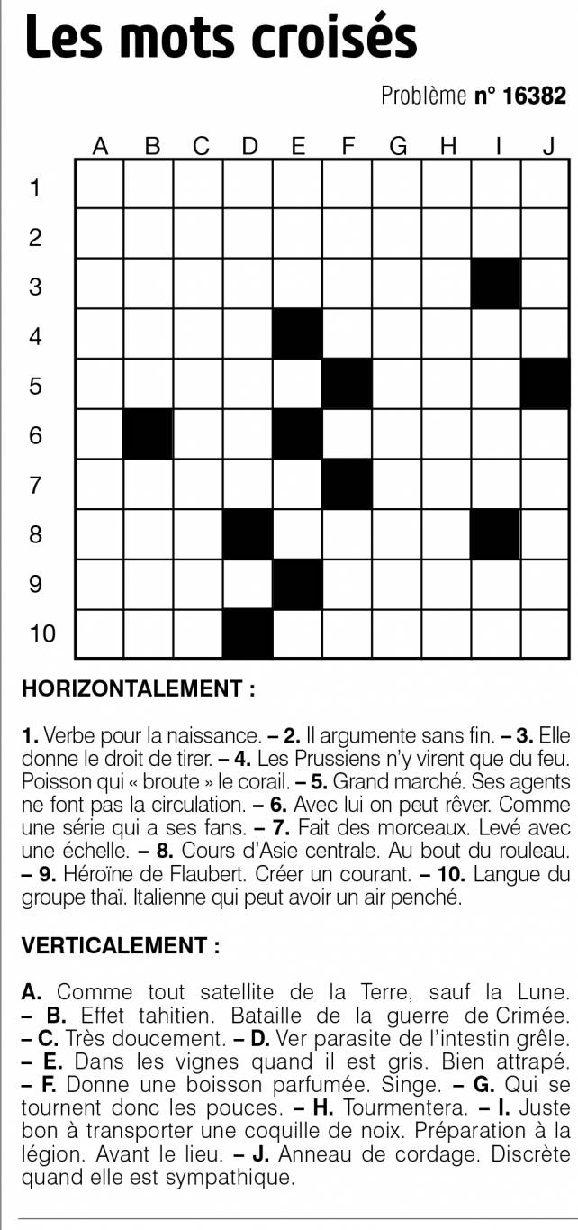 Les mots croisés
