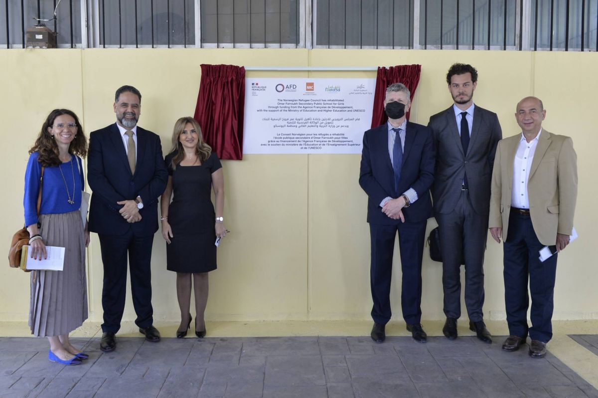Inauguration de l’école Omar Farroukh réhabilitée par l’AFD et NRC