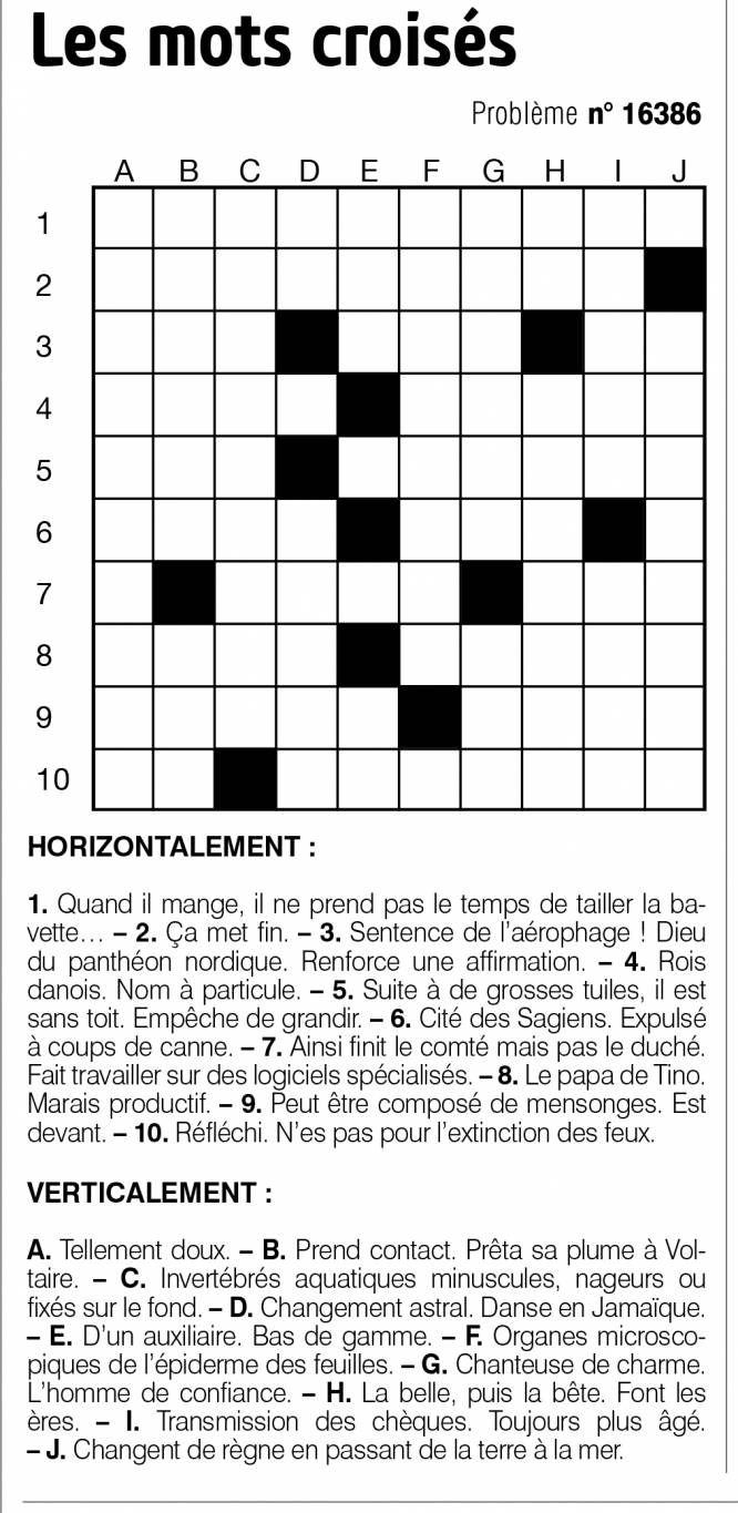 Les mots croisés