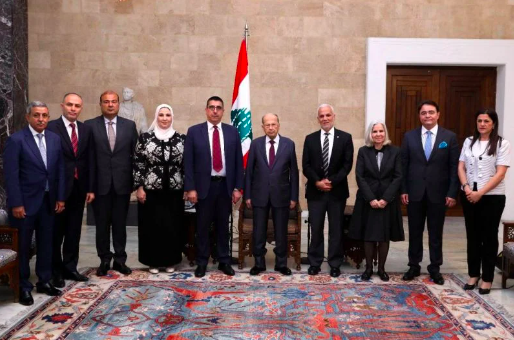 Aoun receives pledge of aid to Lebanese 'civil society' from Arab ministers