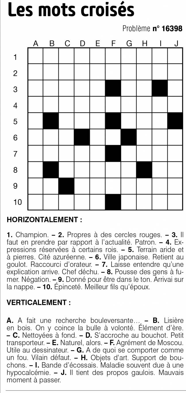 Les mots croisés