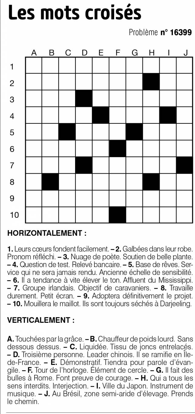 Les mots croisés