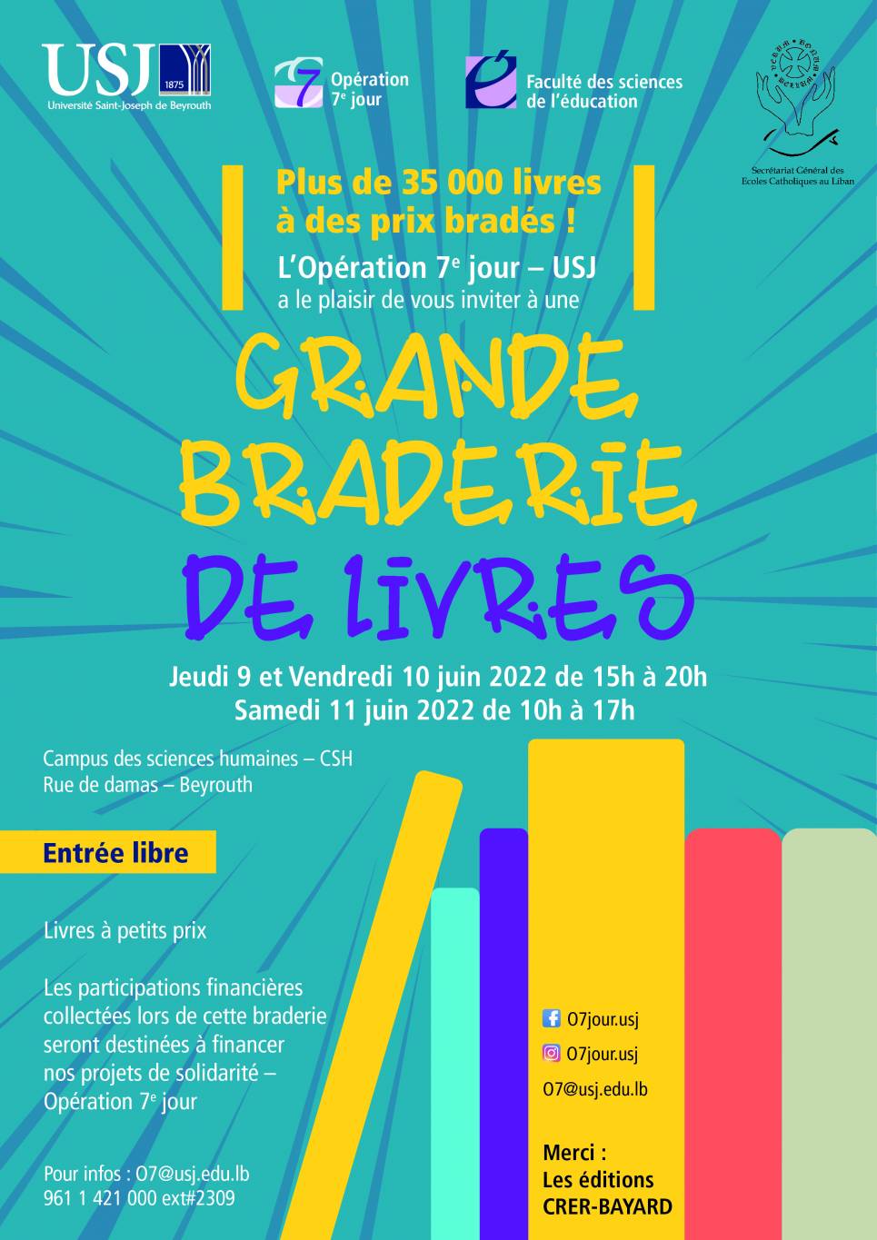 Une braderie de livres solidaire à l’USJ