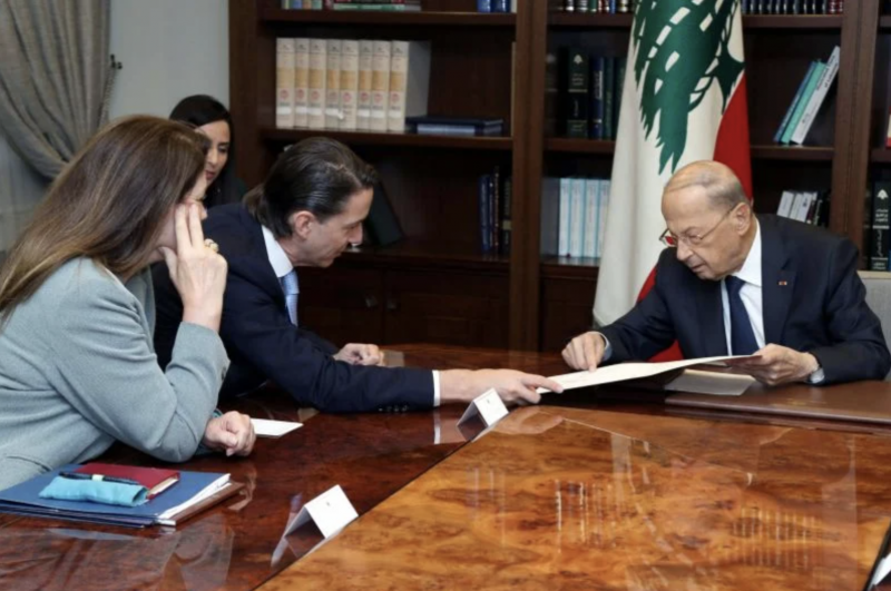 Hochstein meets with government officials, including President Michel Aoun, and is set to meet opposition MPs later today