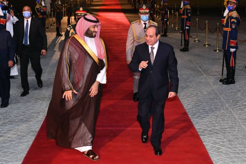 Le prince héritier saoudien Mohammad ben Salmane en Égypte