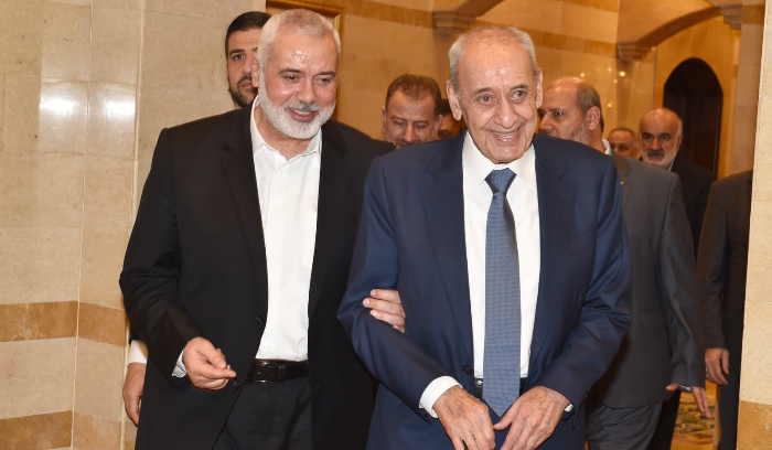 Berri receives Hamas political bureau chief