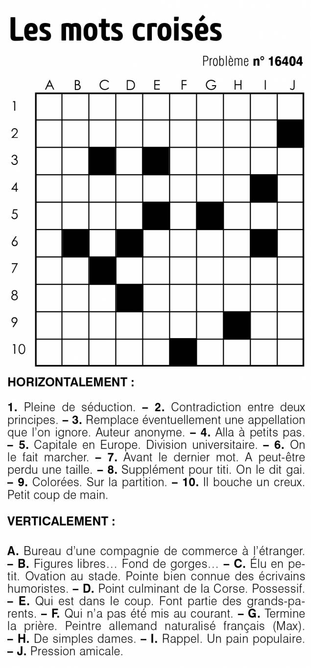 Les mots croisés