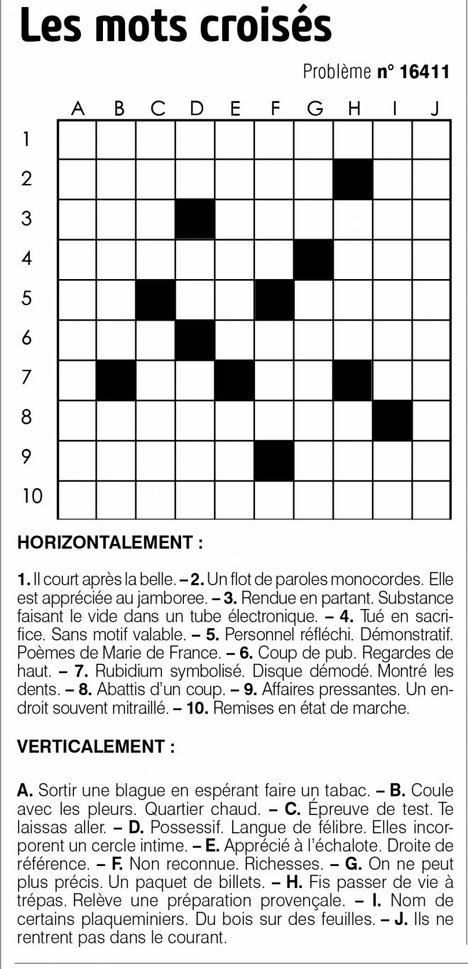 Les mots croisés