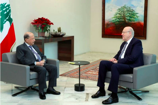 Mikati submits cabinet roster to President Aoun