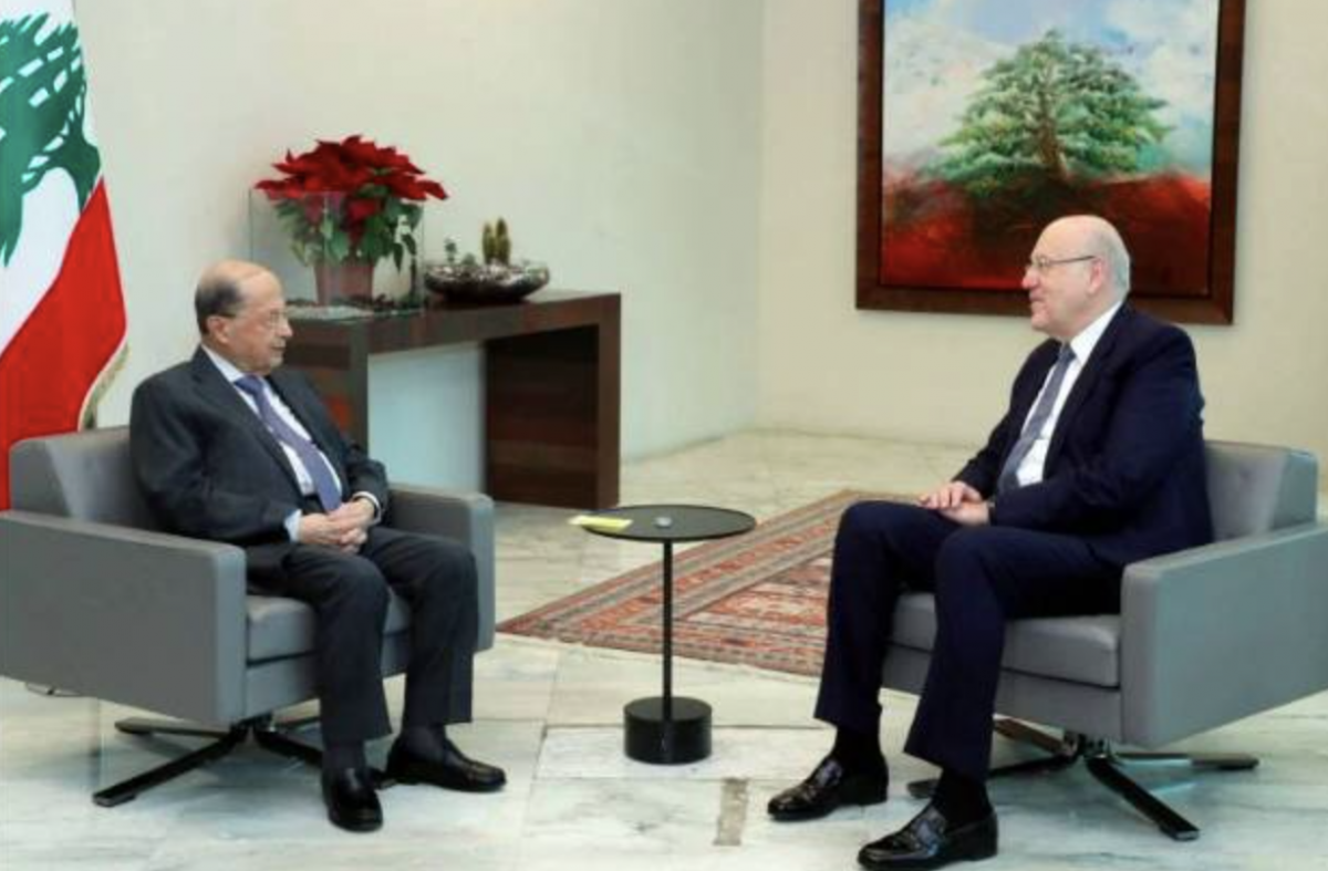 Aoun and Mikati conclude cabinet list meeting, follow-up scheduled for next week