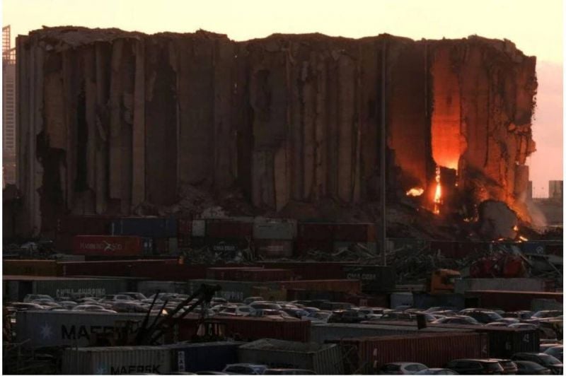 Over a week after Beirut port’s grain silos erupt in flame, an agreement is reached on fighting it