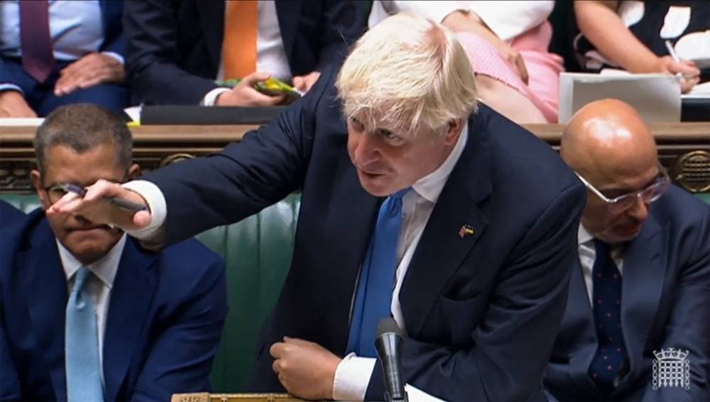 Boris Johnson tire sa révérence aux députés britanniques Boris Johnson tire sa révérence aux députés britanniques