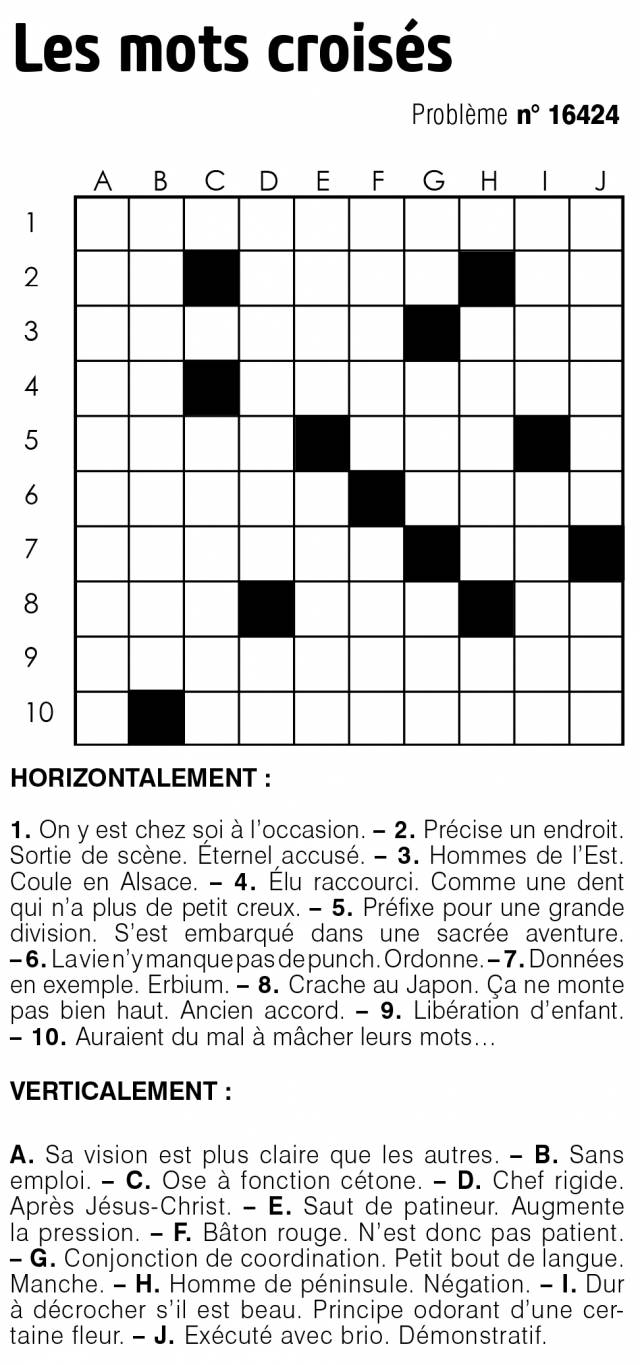Les mots croisés