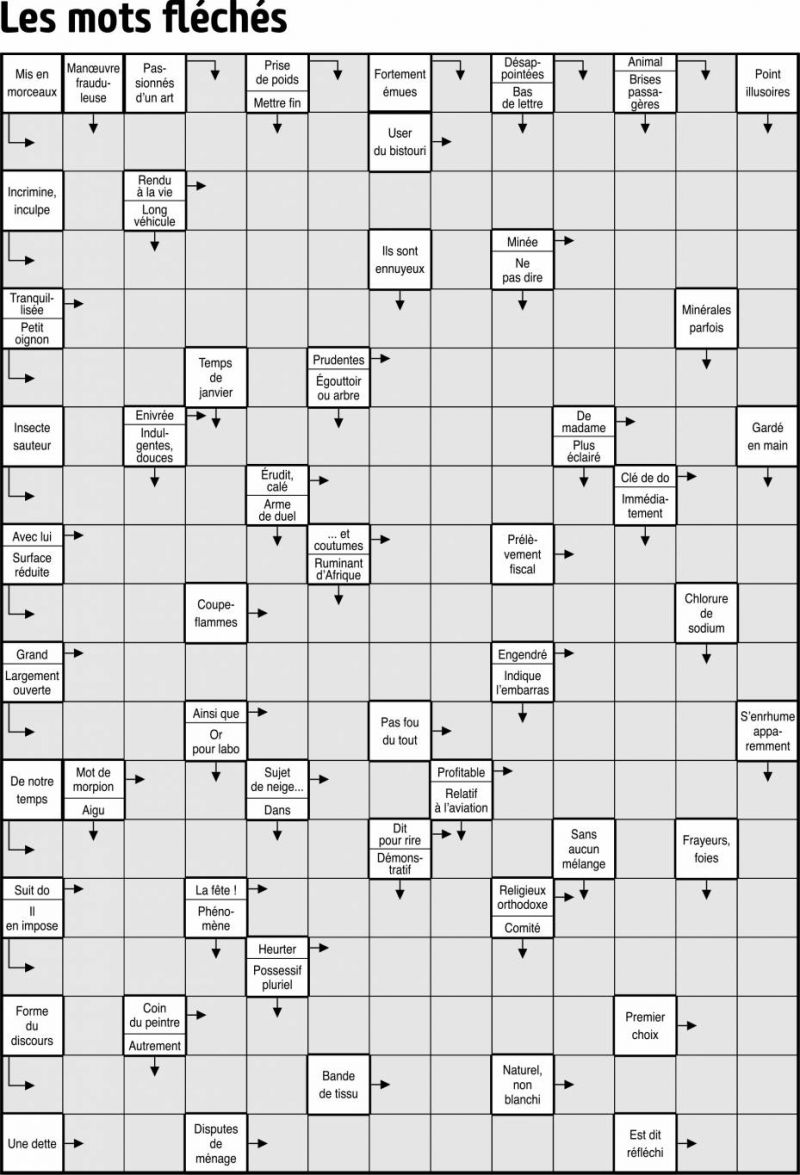 Les mots fléchés