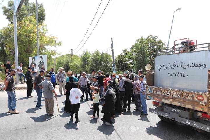 Residents in southern Lebanon village protest year-long government water cutoff Residents in southern Lebanon village protest year-long government water cutoff