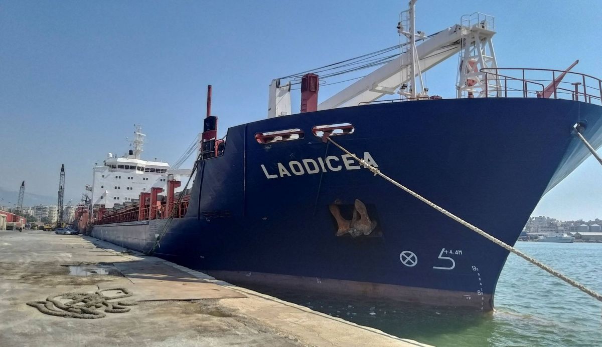 Le navire syrien accosté à Tripoli inspecté, impossible pour l'instant de connaître l'origine des céréales Le navire syrien accosté à Tripoli inspecté, impossible pour l'instant de connaître l'origine des céréales