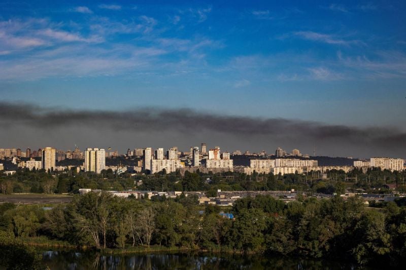 Une base militaire dévastée par des missiles russes près de Kiev