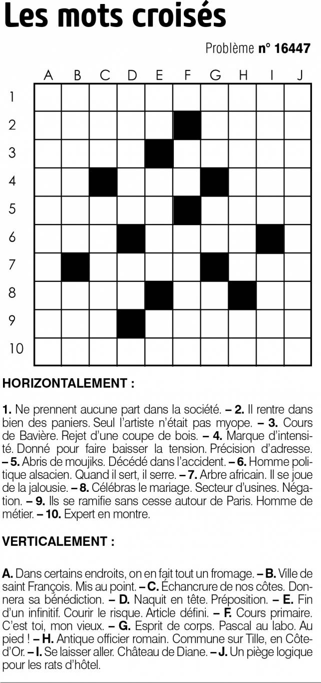 Les mots croisés