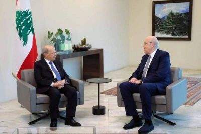 Aoun and Mikati meet in Baabda to discuss lagging Cabinet formation