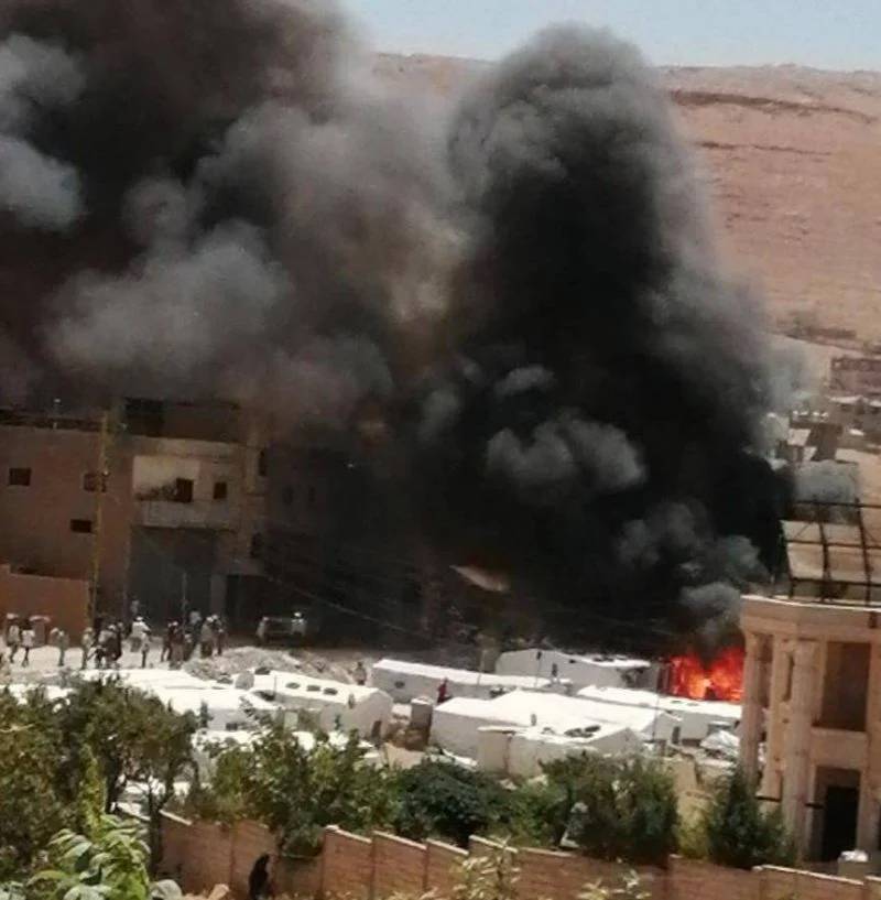 Fire erupts in Syrian refugee camp in Arsal