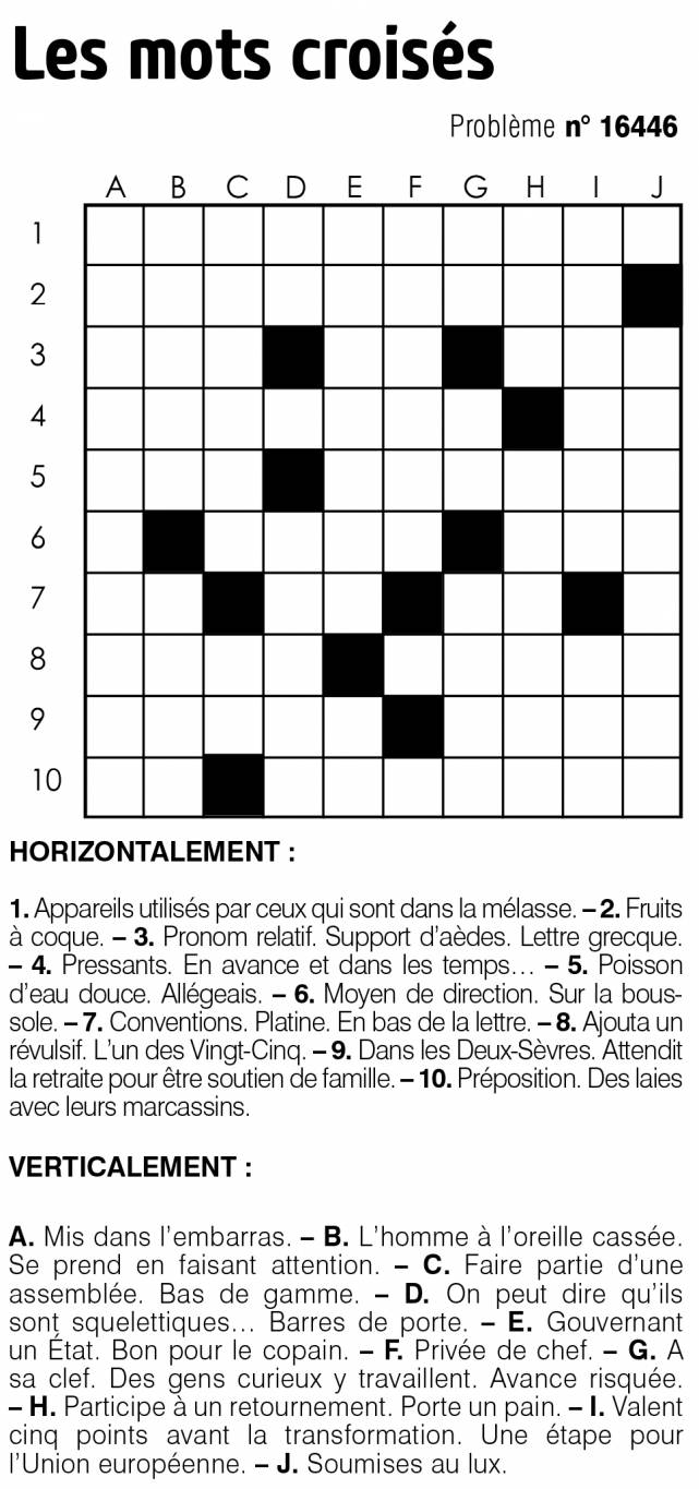 Les mots croisés