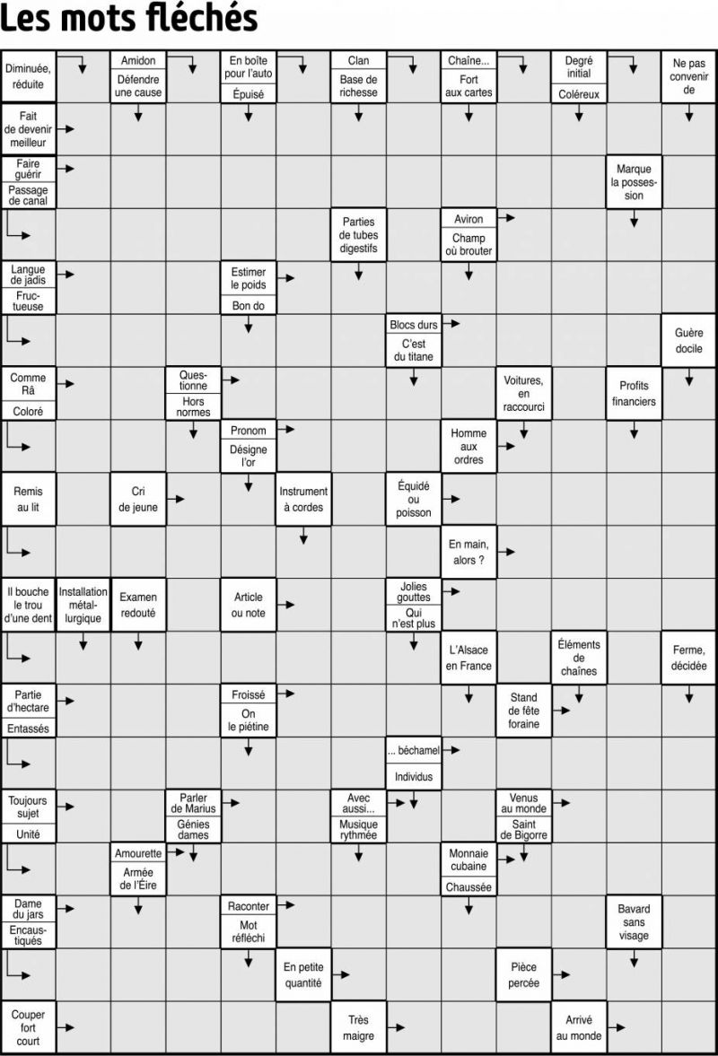 Les mots fléchés