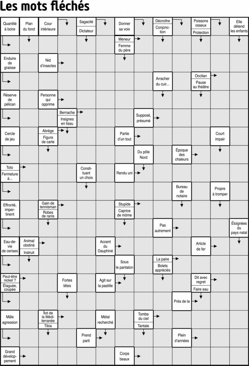Les mots fléchés