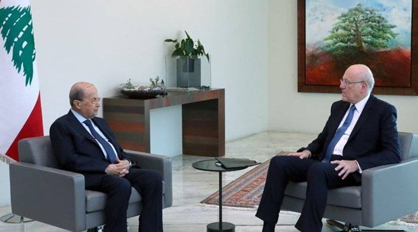 Mikati and Aoun meet one week before the start of the presidential election term as government formation stalls