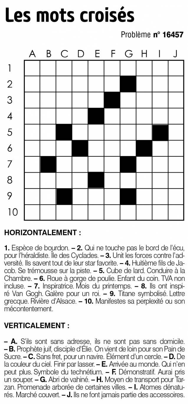 Les mots croisés
