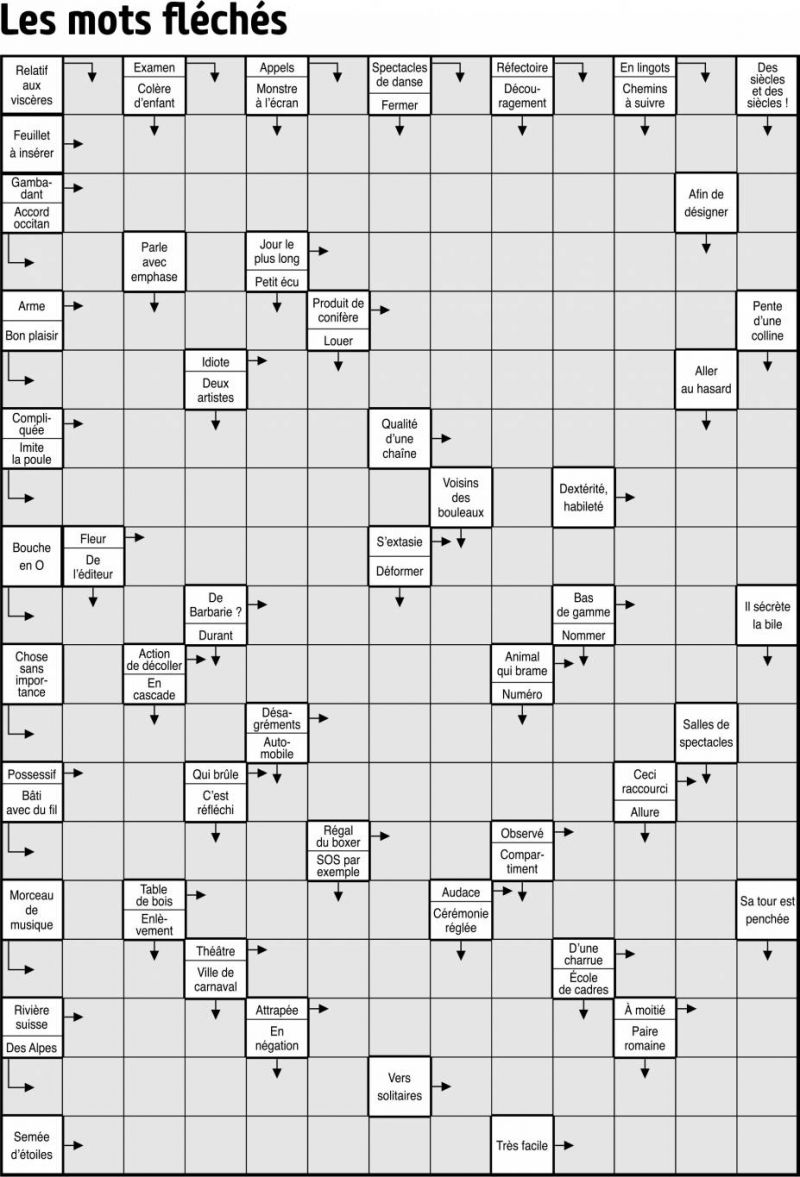 Les mots fléchés