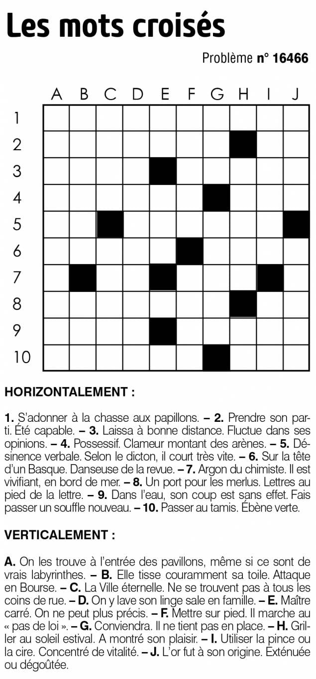 Les mots croisés