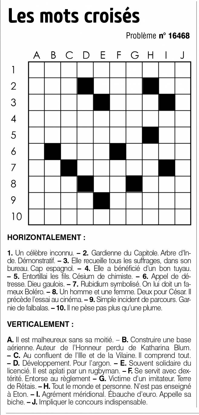 Les mots croisés