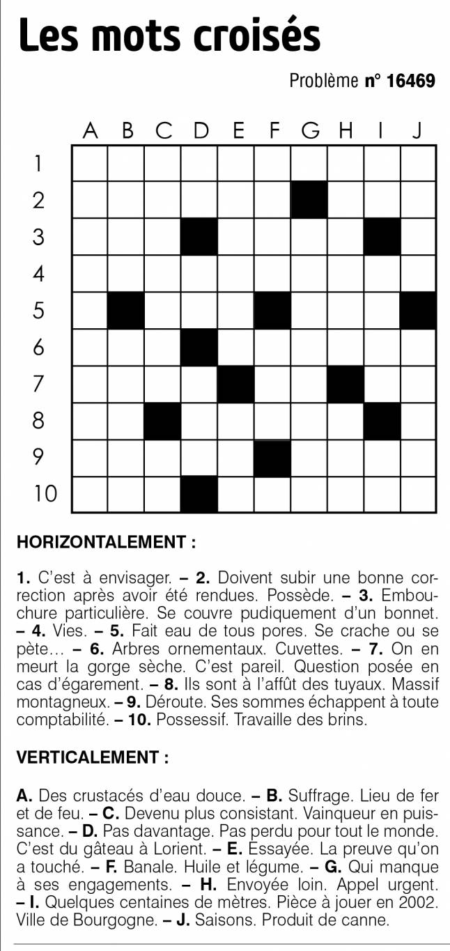 Les mots croisés