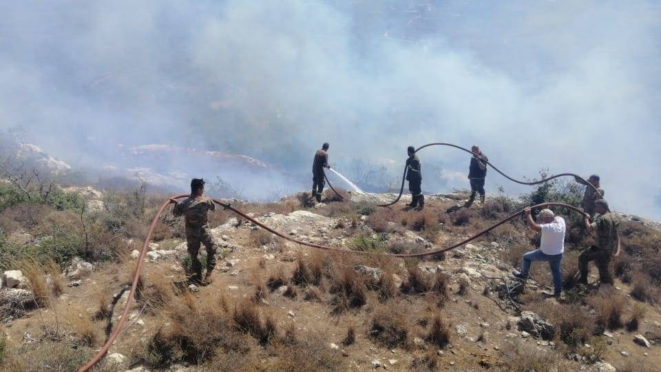 Fire rages near residential areas in Akkar Fire rages near residential areas in Akkar