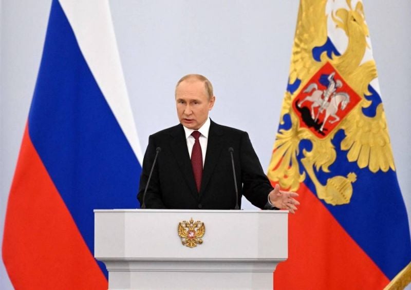 Poutine entérine au Kremlin l'annexion de quatre territoires ukrainiens