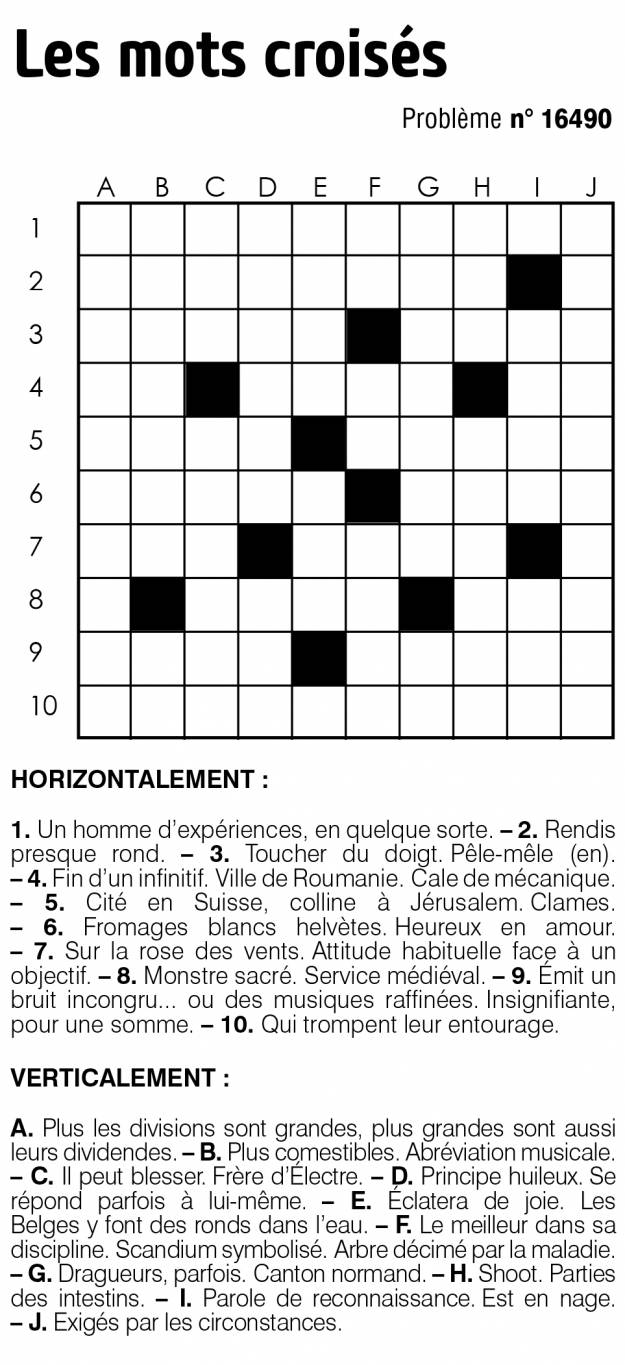 Les mots croisés