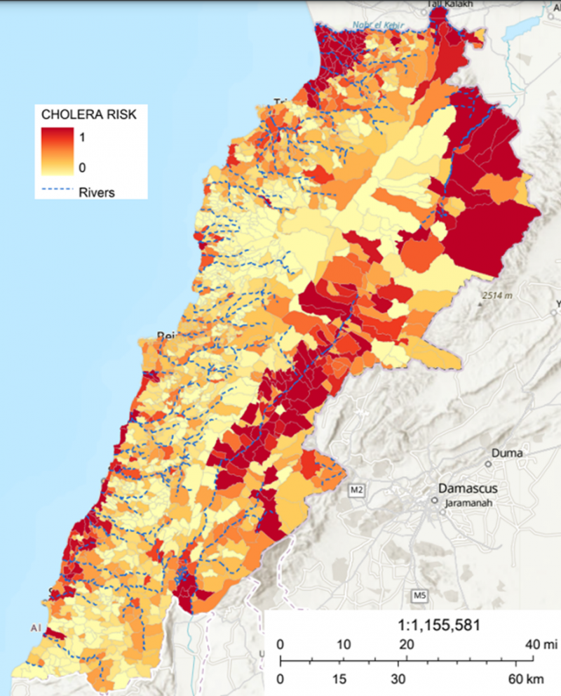 Risque « très élevé » de propagation du choléra au Liban, avertit l’OMS