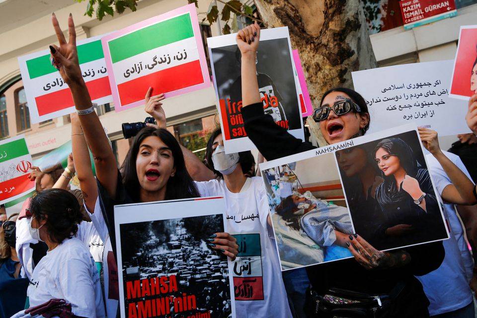 Protests over woman's death persist despite crackdown, oil workers strike Protests over woman's death persist despite crackdown, oil workers strike