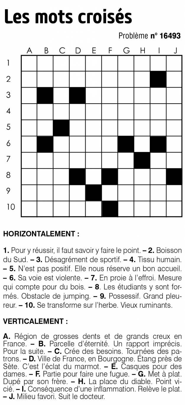 Les mots croisés