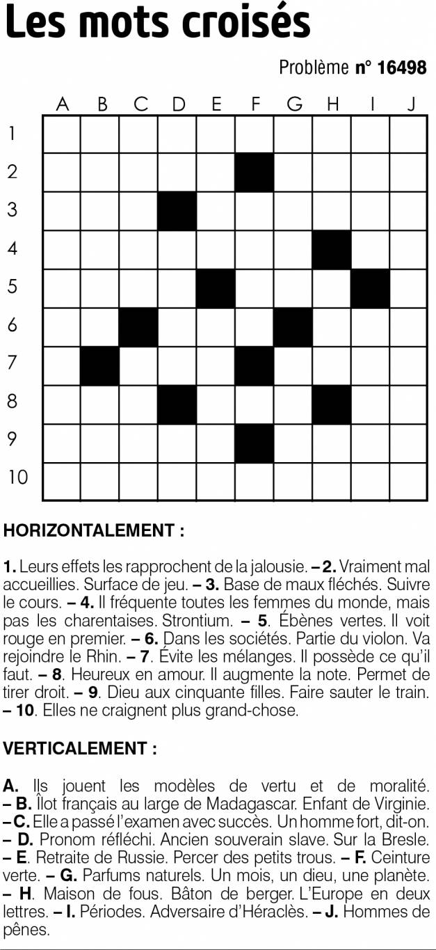 Les mots croisés