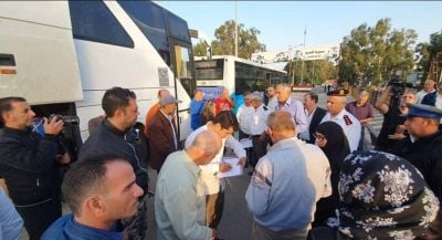First repatriation buses take off Wednesday morning for Syria