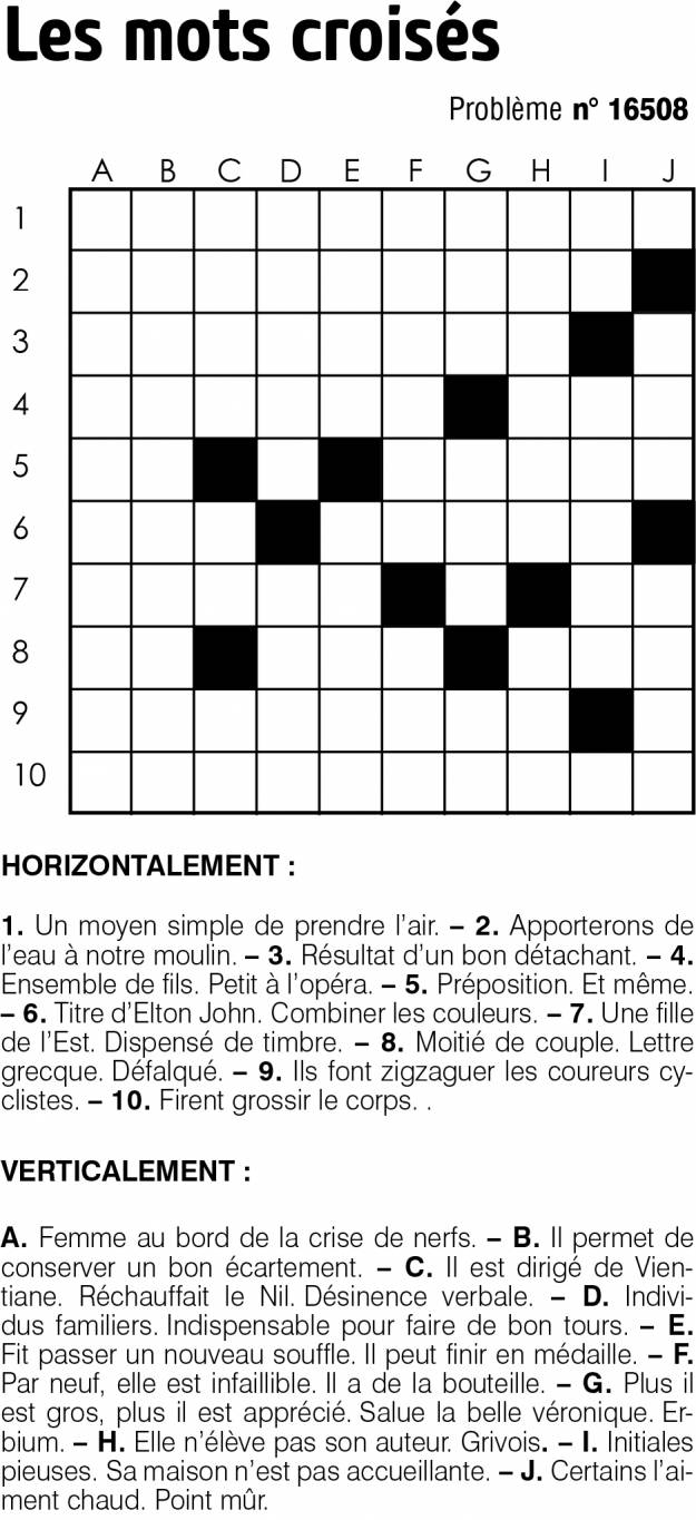 Les mots croisés