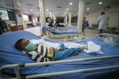 Nine-year-old Ali at the cholera clinic in Bebnine. (Credit: João Sousa/L'Orient Today)