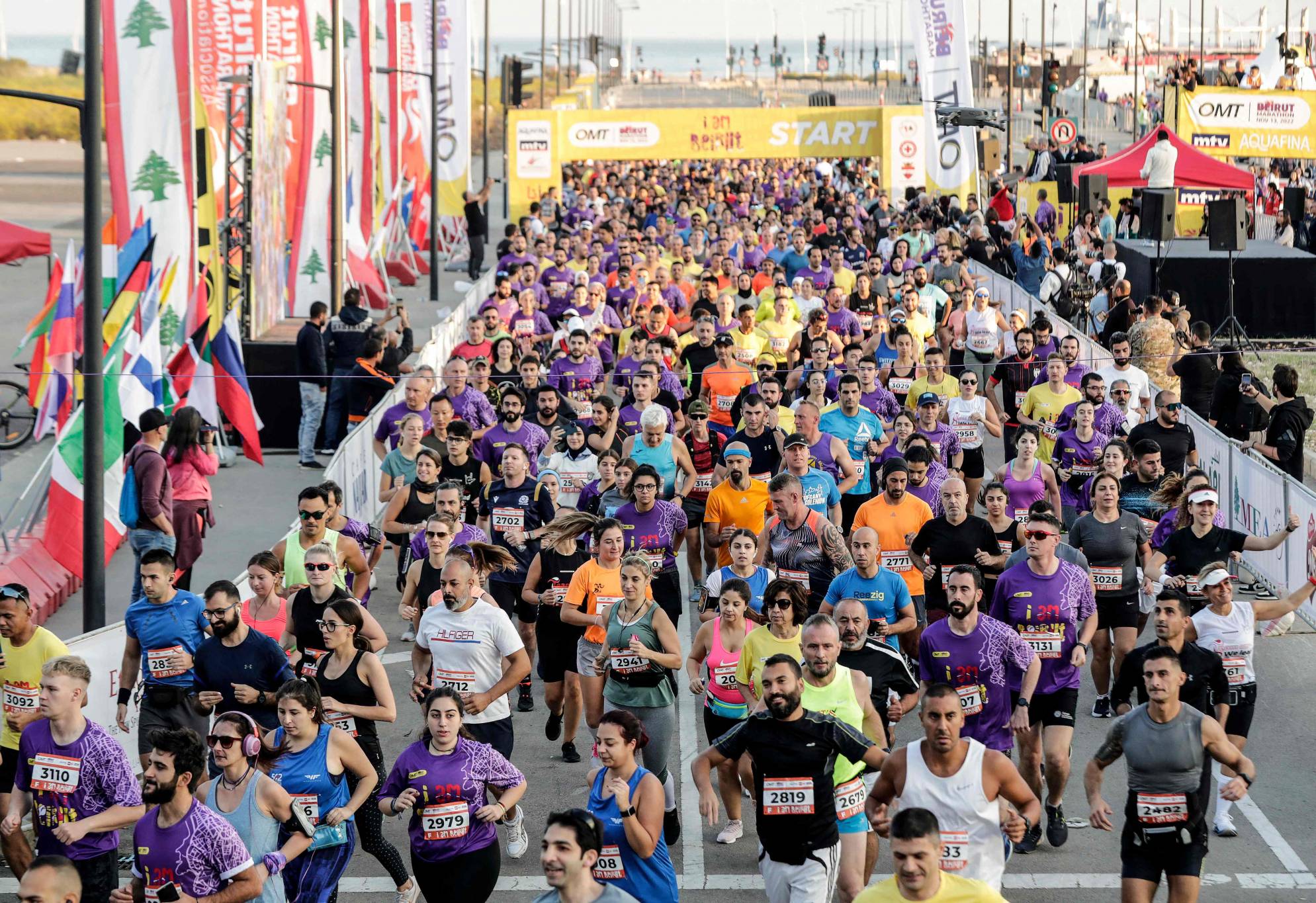 Thousands run Beirut Marathon after its comeback on the international