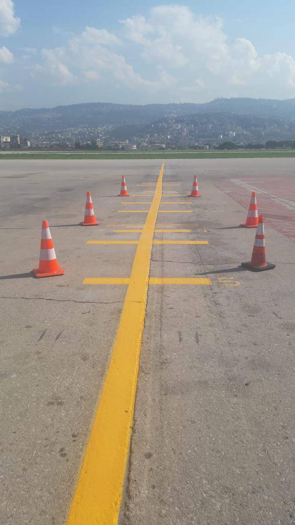 Hamieh announces painting work at Beirut airport, fails to mention stray bullets
