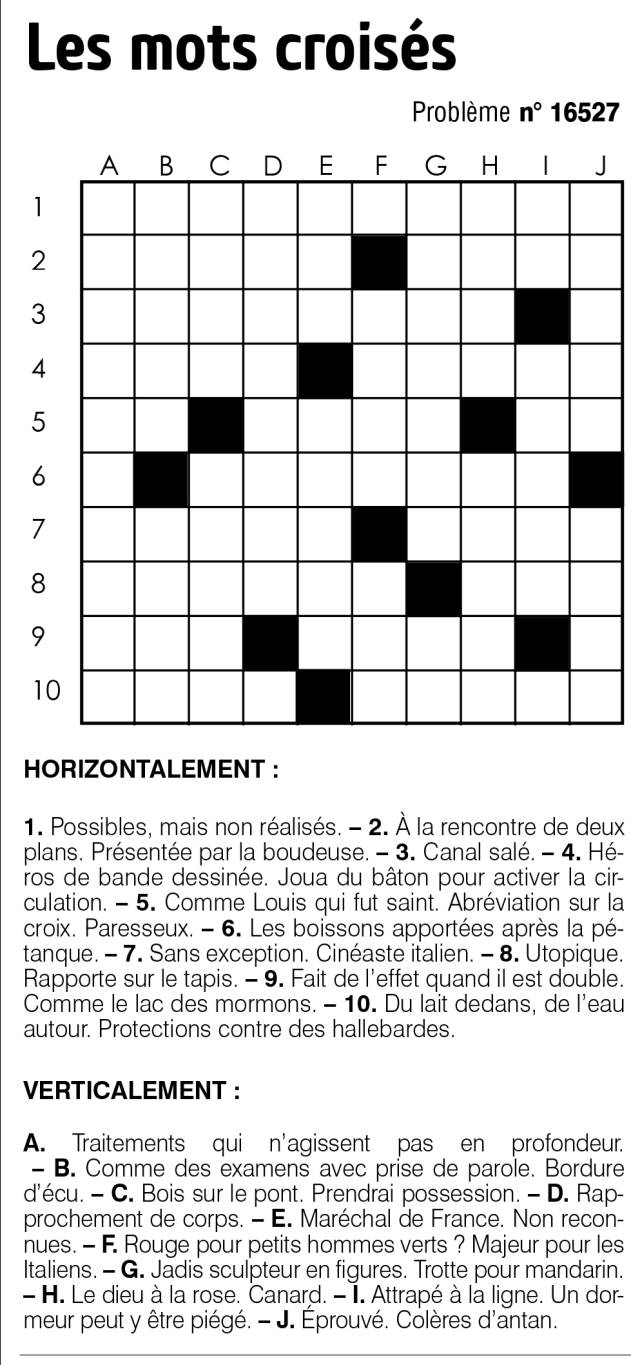 Les mots croisés